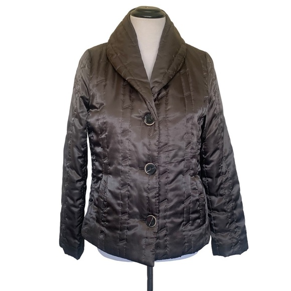 Chico's Jackets & Blazers - Chico quilted metallic green-bronze jacket